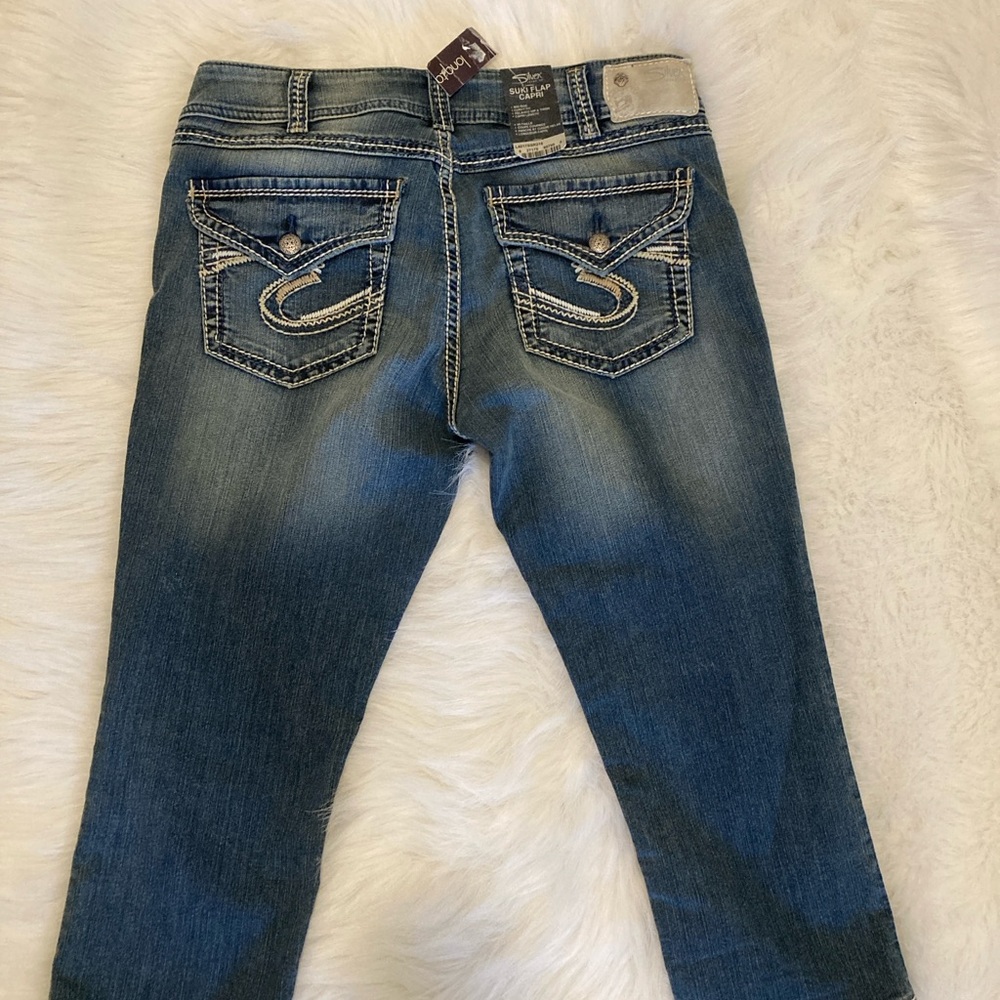 Silver Suki Flap Capris
